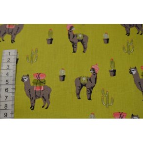 Lysgr�n bomuld m/Lama