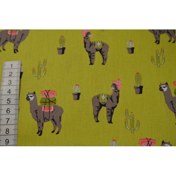 Lysgr�n bomuld m/Lama