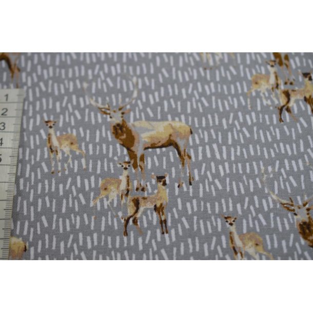 Kraftig bomuld Gr� m/Krondyr