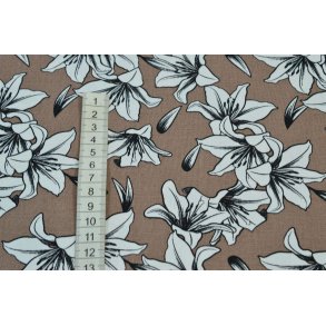 Canvas Lysbrun m/blomster