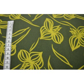 Pearl Peach Olivengr�n m/blomster