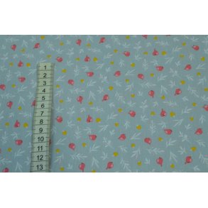 Bomuld/poplin Lysgr� m/print