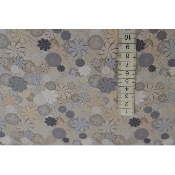 Patchworkstof m/knapper