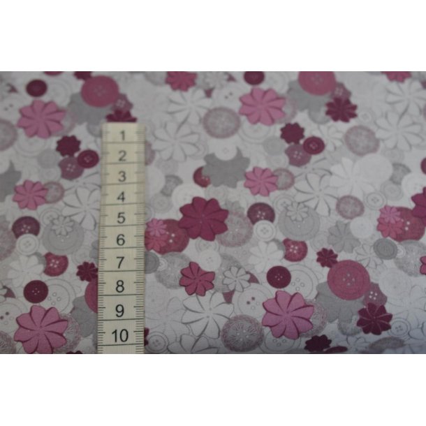 Patchworkstof m/knapper