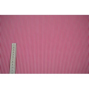 Poplin Bomuld Stripe Pink 