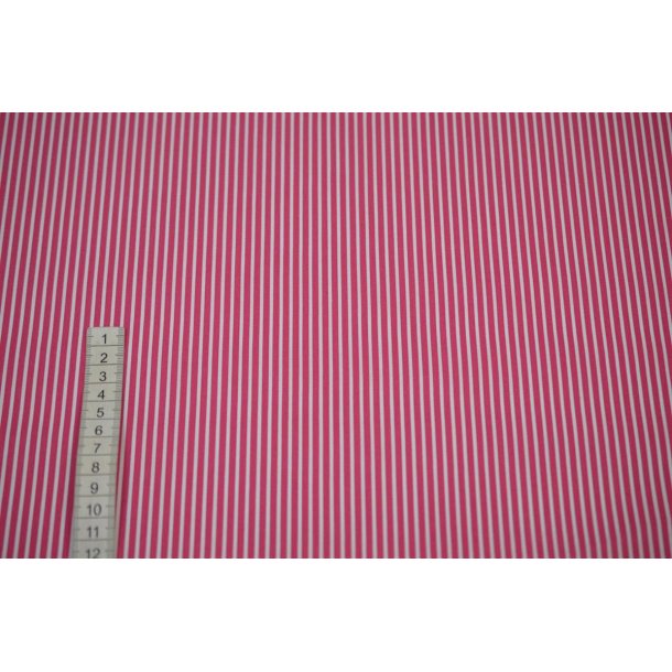 Poplin Bomuld Stripe Pink 