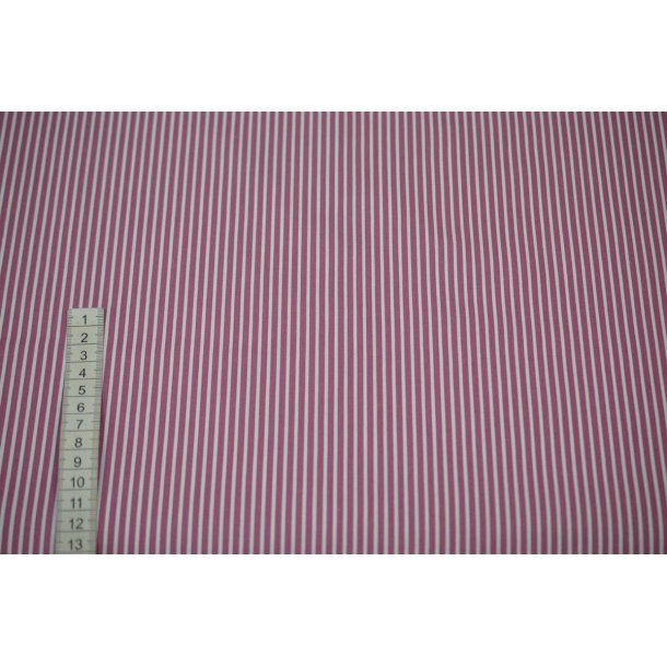 Poplin Bomuld Stripe Mauve 
