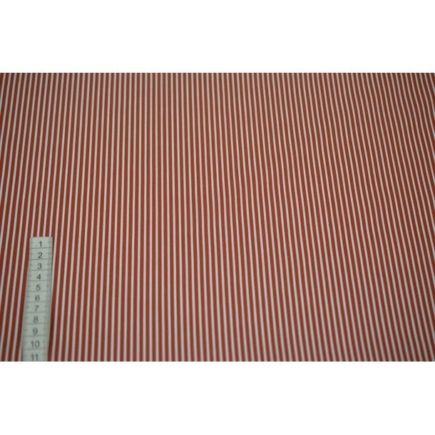 Poplin Bomuld Stripe Terra 