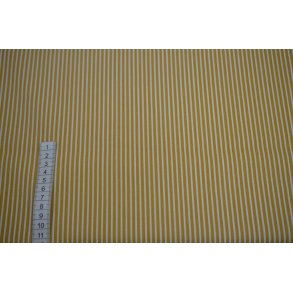 Poplin Bomuld Stripe Ochre 