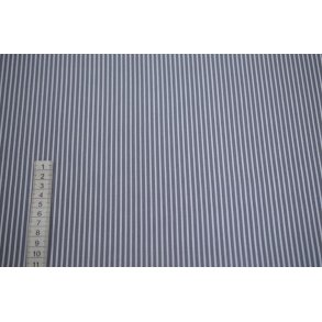 Poplin Bomuld Stripe Grey 