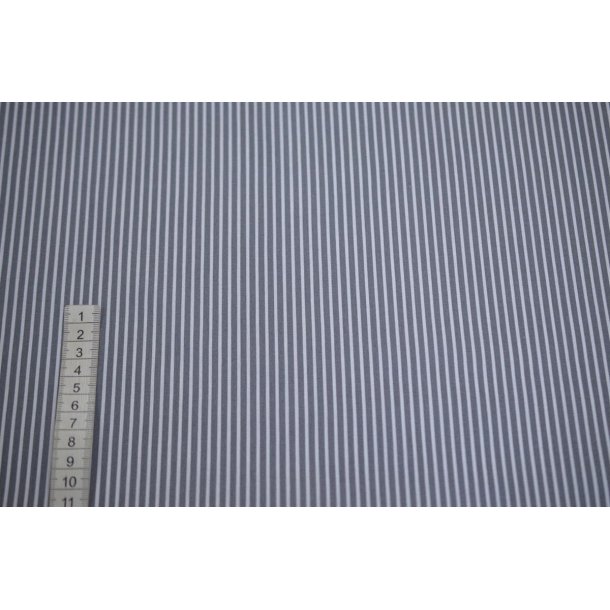 Poplin Bomuld Stripe Grey 