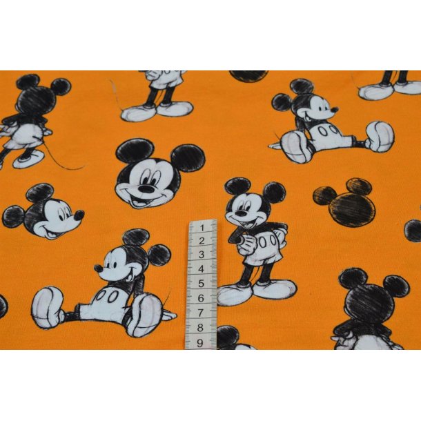 �kotex Bomulds Jersey - Mickey Mouse Orange                                                                                       