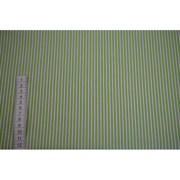 Poplin Bomuld Stripe Lime 
