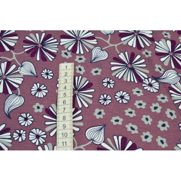 Viscose jersey  Gammelrosa m/print