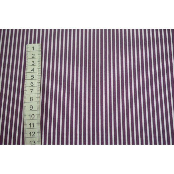 Poplin Bomuld Stripe Purple