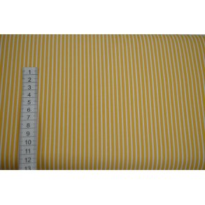 Poplin Bomuld Stripe Yellow