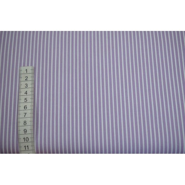 Poplin Bomuld Stripe Lilac
