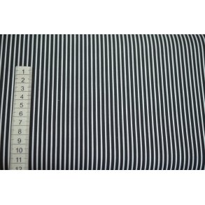 Poplin Bomuld Stripe Black