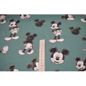 �kotex Bomulds Jersey - Mickey Mouse Gr�n                                                                                    