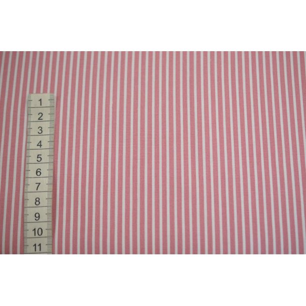 Poplin Bomuld Stripe Blush