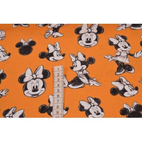 �kotex Bomulds Jersey - Minnie Mouse Orange                                                                                 
