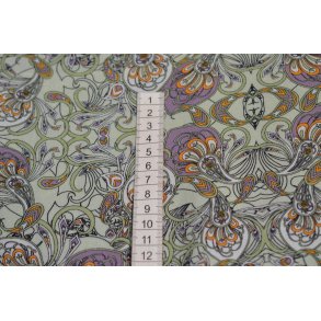 Viscose  Sart gr�n m/print