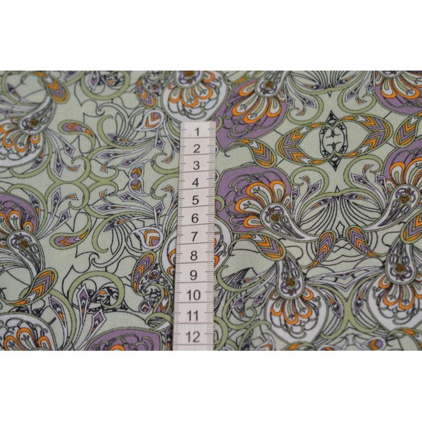 Viscose  Sart gr�n m/print