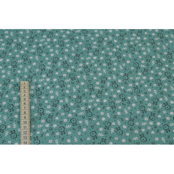 Bomuld/poplin st�vgr�n