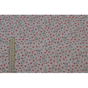 Bomuld/poplin Hvid m/print