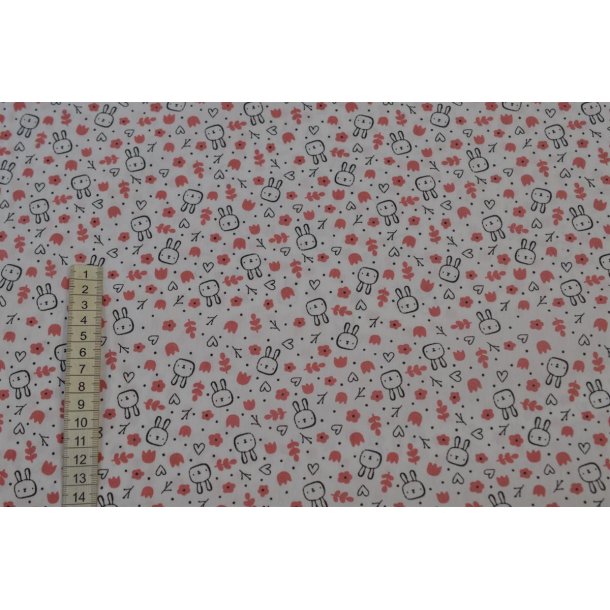 Bomuld/poplin Hvid m/print