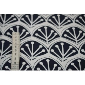 Viscose jersey Sort m/print