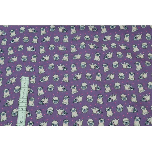 Bomuld/poplin Lilla m/Mops