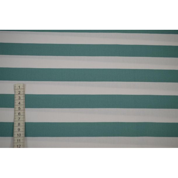 �kotex Bomuld/Poplin Stripe St�vet M�rk gr�n