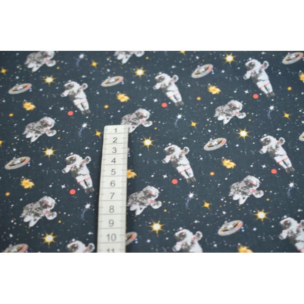 Bomuld/poplin m/Astronauter