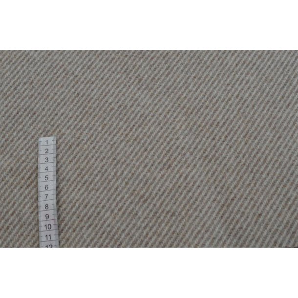 Diagonal uldstof Lysbeige