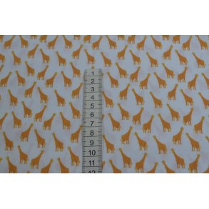 Bomuld/poplin Hvid m/Giraf