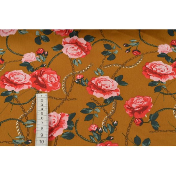 Polyester M�rk karry m/roser