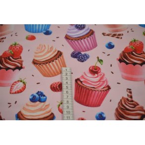 �kotex bomulds jersey Lyser�d m/Cupcakes