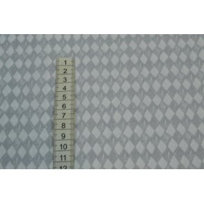 Bomuld/poplin Lysgr�/hvid m/print