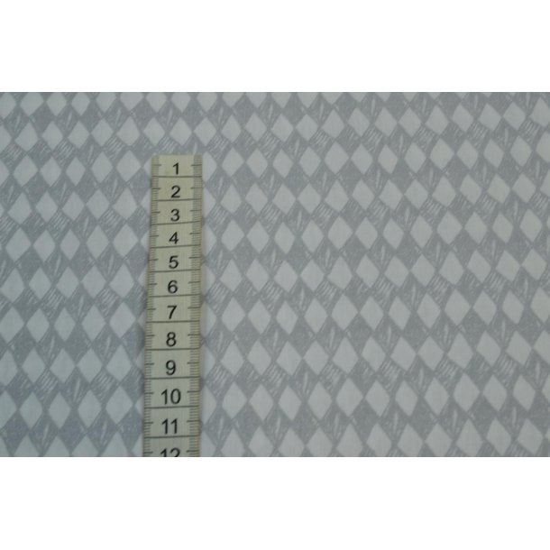 Bomuld/poplin Lysgr�/hvid m/print