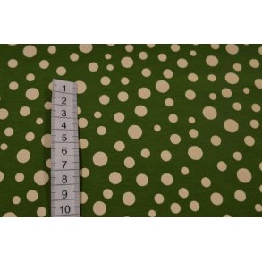 �kotex bomulds jersey Gr�n m/prikker