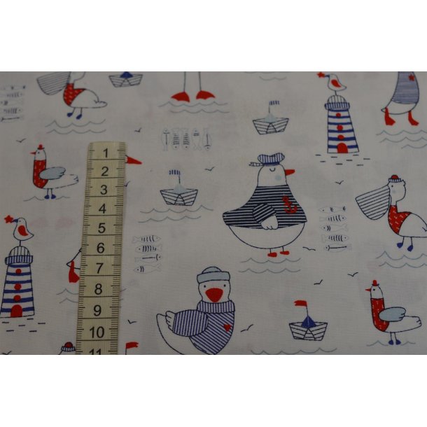 �kotex bomuld/poplin Maritimt