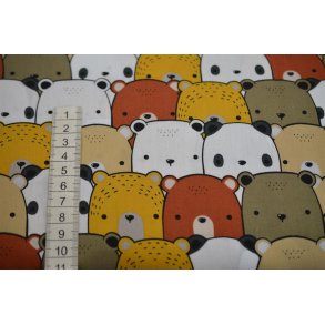 �kotex bomuld/poplin m/Bamsehoveder