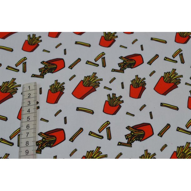 �kotex Bomuld Poplin m/Pommes Hvid bund