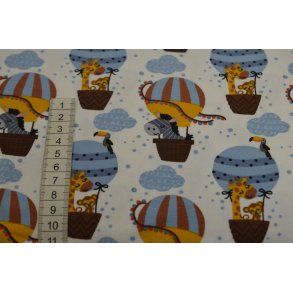 �kotex bomulds jersey Vilde dyr i luftballon