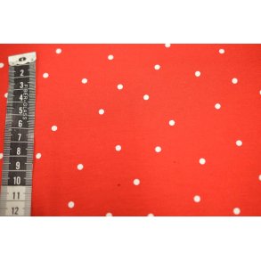 Viscose jersey R�d m/prikker