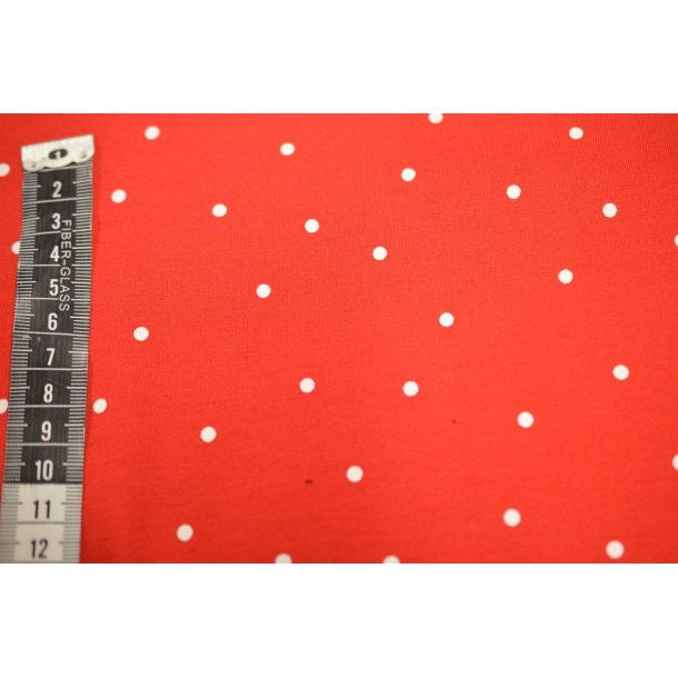 Viscose jersey R�d m/prikker