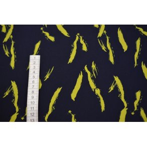 Polyester Marinebl� m/gr�n m�nster