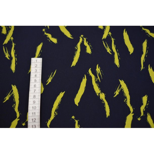 Polyester Marinebl� m/gr�n m�nster