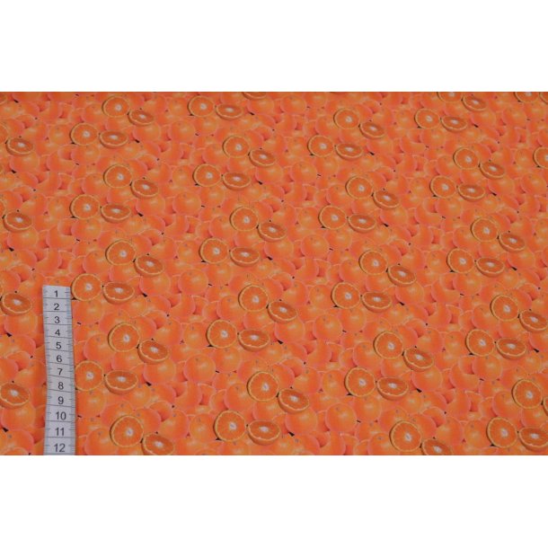 Bomuld/poplin m/Appelsiner